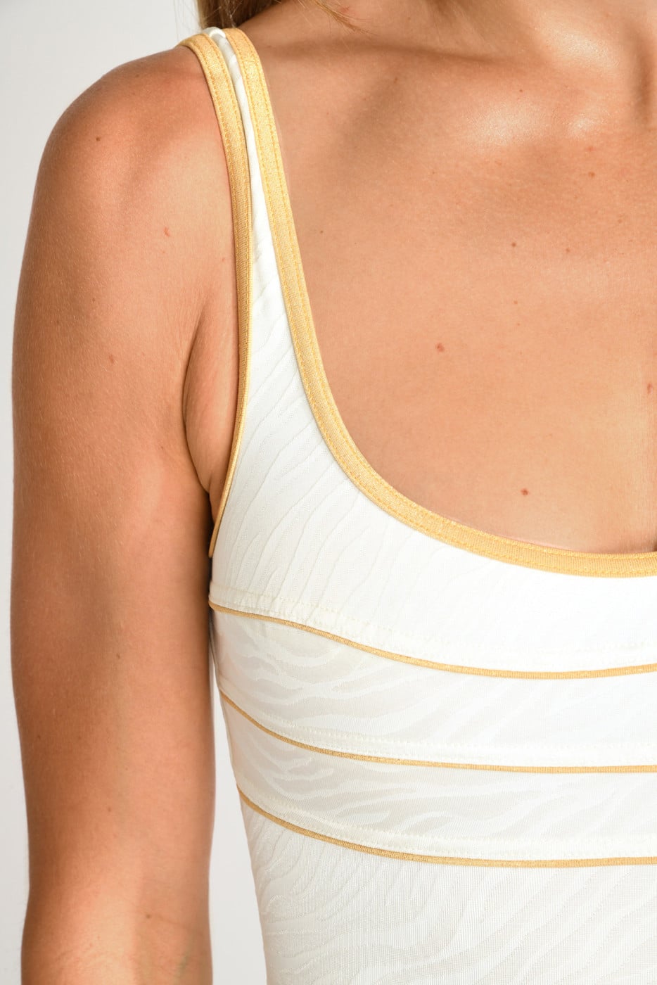 Maillot de bain 1 pièce écru ANCOLIE BELLEMARE
