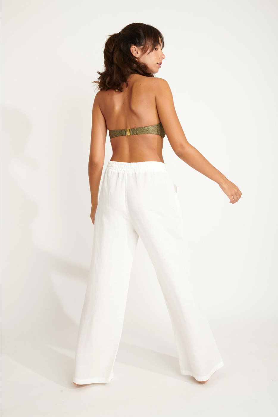 Pantalon écru fluide ALYA ALAGOA - 4
