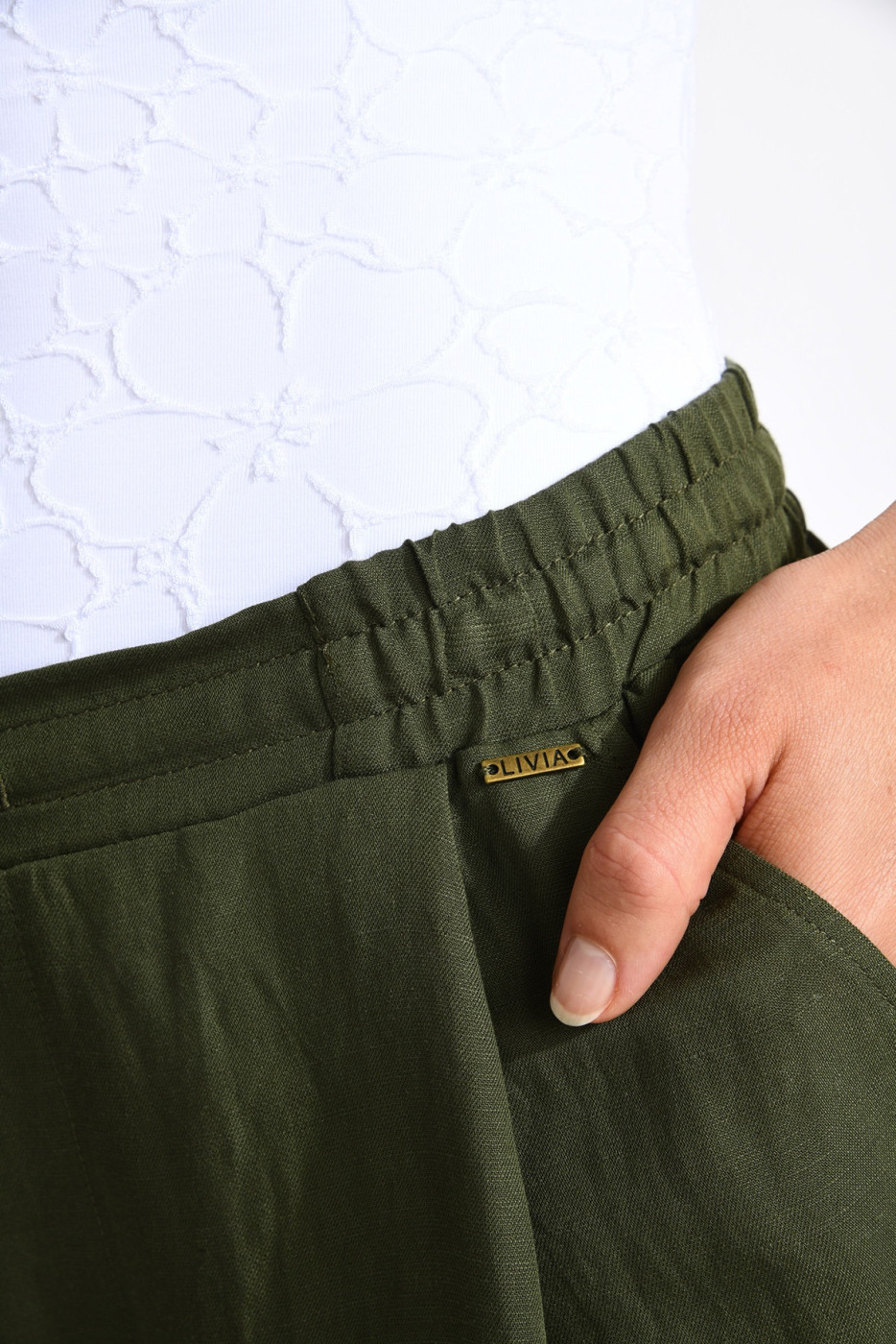 Pantalon kaki fluide ALYA ALAGOA