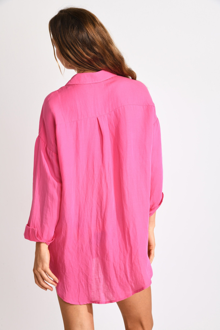 Chemise longue rose fluide AMANDINE ALAGO