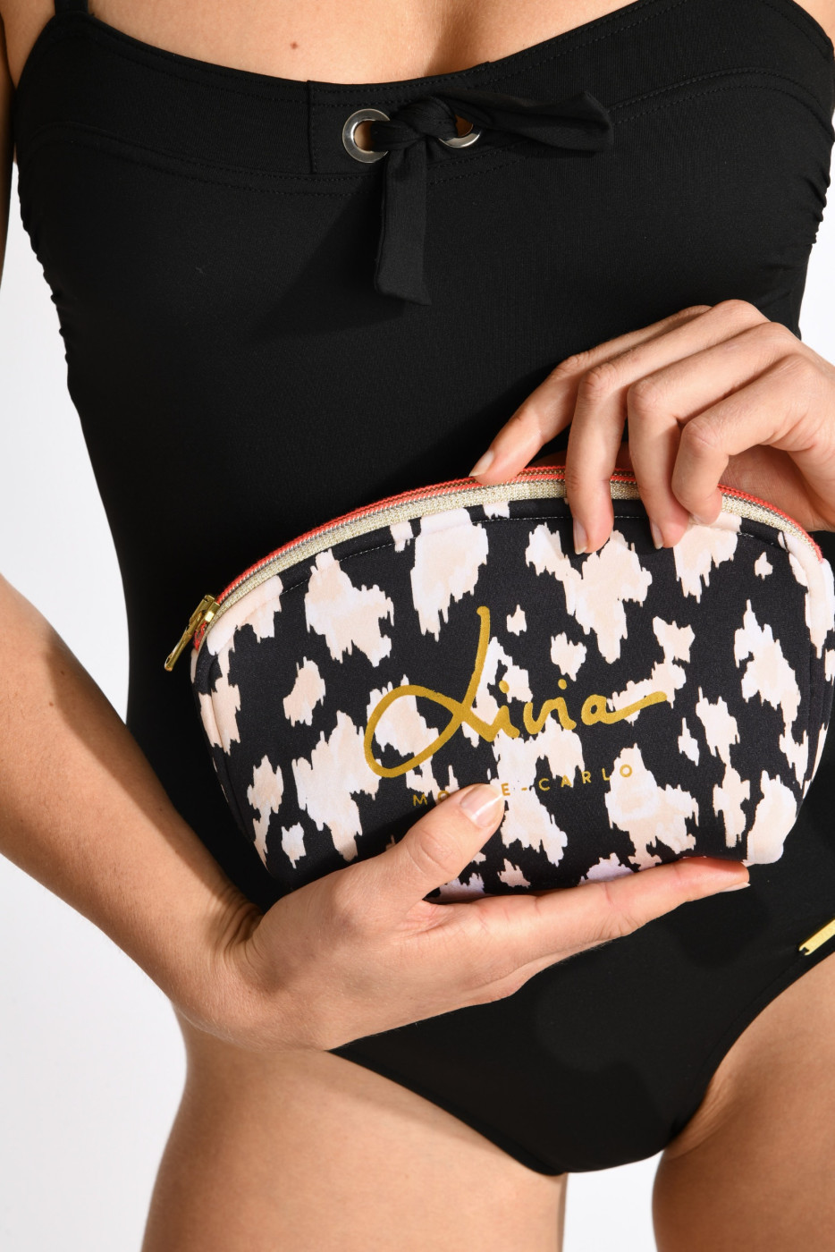 Pochette Livia ANNA SALIS imprimé noir et blanc - 4