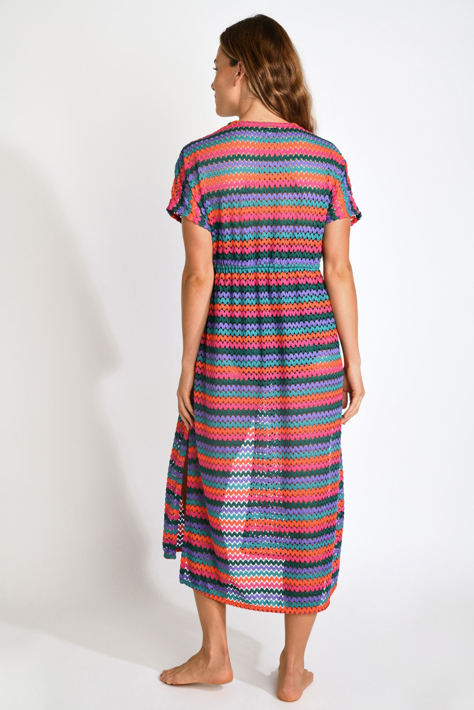 Kimono long fluide rose  LIZAE FIGUERAL - 9