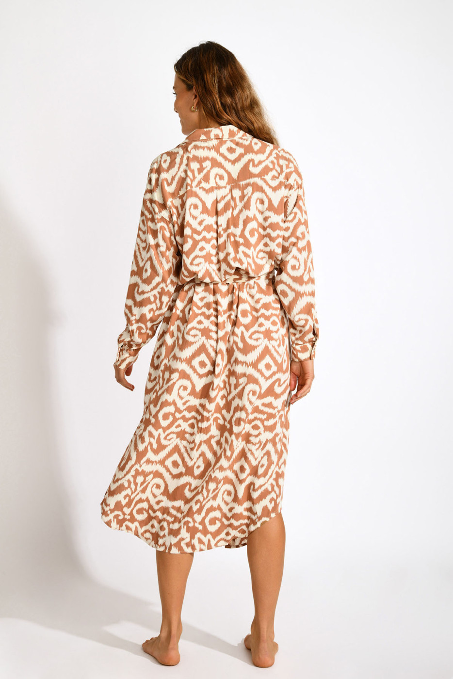 Robe longue fluide à motifs SALINE GAROUPE avec ceinture - 5