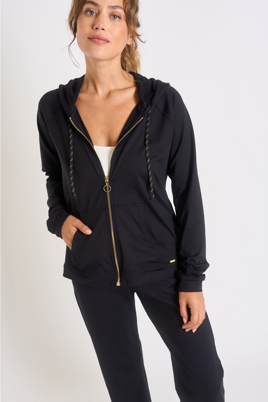 Veste de jogging noire PERIPLE VIATIQUE