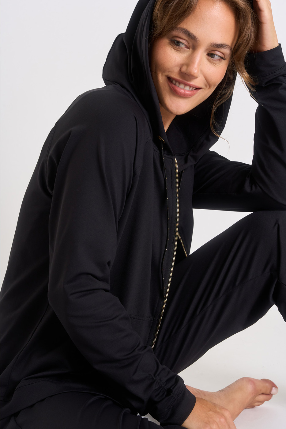 Veste de jogging noire PERIPLE VIATIQUE